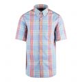 Paul And Smith Shirt Mens Blue Cotton Check S/s Shirt 