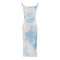Womens	Blue Floral Keisha Ruched Midaxi Dress 137612 by Pretty Lavish from Hurleys
