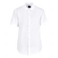 Armani Exchange Shirt Mens White Seersucker S/s Shirt