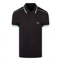 BOSS Polo Shirt Mens Charcoal Paddy 1 Tipped Reg S/s Polo