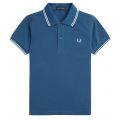 Fred Perry Polo Shirt Boys Midnight Blue Twin Tipped S/s Polo