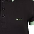BOSS Polo Shirt Mens Charcoal Paddy 1 Tipped Reg S/s Polo