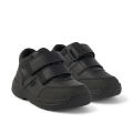 Kickers School Shoes Boys Black Stomper Mid Leather (5-12)