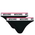 Moschino Briefs Womens Black Logo 2 Pack Briefs