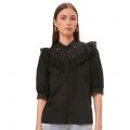 Suncoo Blouse Womens Noir Lupe Embroidery Blouse