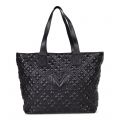 Love Moschino Travel Bag Womens Black/Black Diamond Quilt Tote Travel Bag