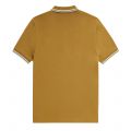 Mens Dark Caramel/Snow White/Silver Blue Twin Tipped S/s Polo 137473 by Fred Perry from Hurleys
