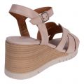 Moda In Pelle Sandals Womens Off White Pedie Leather Wedge Sandals 