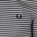Fred Perry T Shirt Mens Oatmeal/Black Fine Stripe Heavy S/s T Shirt