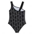 DKNY Swimsuit Girls Black Asymmetric Swimsuit