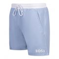 BOSS Swim Shorts Mens Light Blue Starfish Swim Shorts