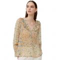 French Connection Blouse Womens Pear Aleezia Hallie Crinkle Blouse