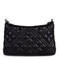 Love Moschino Bag Womens Black/Black Diamond Quilt Jewel Strap Bag