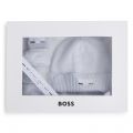 BOSS Gift Set Baby Pale Blue Knitted Hat + Booties Set