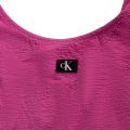 Womens Bold Pink Monogram Texture Crop Top 136136 by Calvin Klein from Hurleys