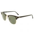 Unisex Ebony/Arista/Green RB3016 Clubmaster Sunglasses