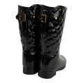 Hunter Boots Womens Black Refined Short Quilt Gloss