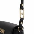 Womens Black Textured Saddle Crossbody Bag 75553 by Love Moschino from Hurleys