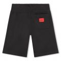 HUGO Sweat Shorts Boys Black Flame Detail Sweat Shorts