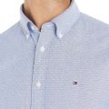 Tommy Hilfiger Shirt Mens Ultra Blue Oxford Dobby Reg Fit L/s Shirt