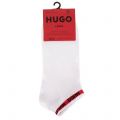 Mens White 2P AS TAPE CC Trainer Socks 137100 by HUGO from Hurleys