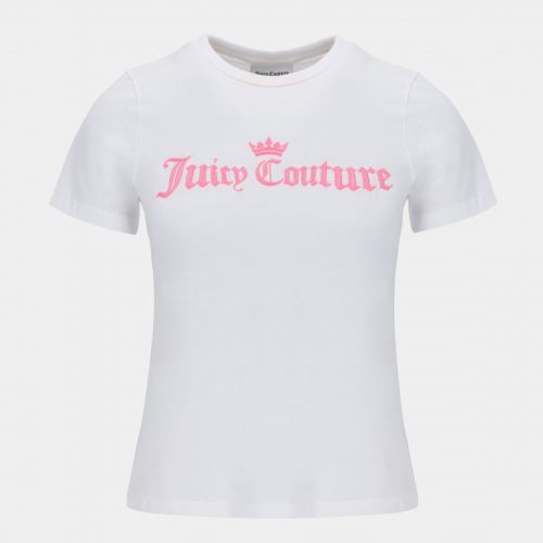 Womens White Slogan Girlfriend S/s T-Shirt 114948 by Juicy Couture from Hurleys