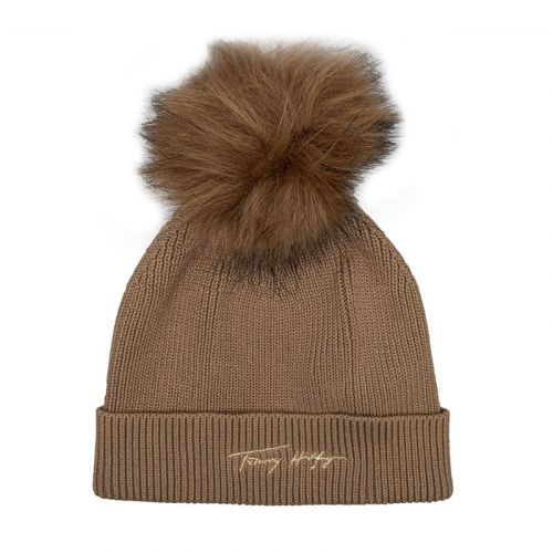 Womens Camel Signature Feminine Beanie 100955 by Tommy Hilfiger from Hurleys