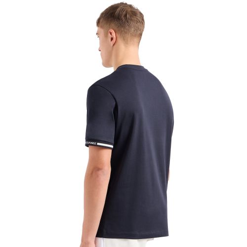 Armani Exchange T Shirt Mens Navy Logo Tipped S/s T Shirt