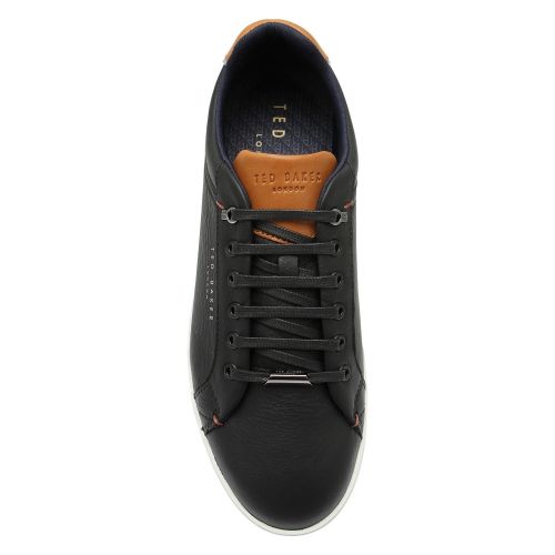 Mens Black Thwally Soft Leather Trainers 50285 by Ted Baker from Hurleys
