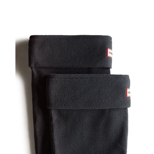 Womens Black Tall Boot Fleece Socks 115125 by Hunter from Hurleys