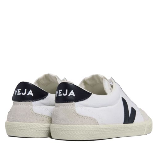 Veja Trainers Mens White/Black Volley Canvas Trainers 