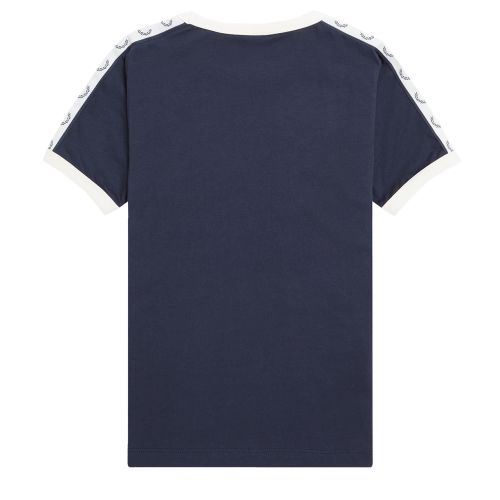 Fred Perry T Shirt Boys Carbon Blue Taped Ringer S/s T