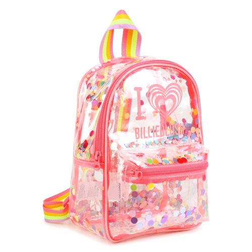 Billieblush Backpack Girls Fuchsia Clear Confetti Backpack