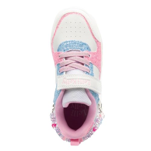 Girls White/Rosa Gioiello Bracelet Trainers 136835 by Lelli Kelly from Hurleys