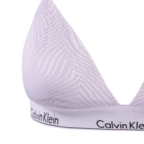 Calvin Klein Triangle Bra Womens Lavender Blue Modern Lace Lightly Lined Triangle Bra