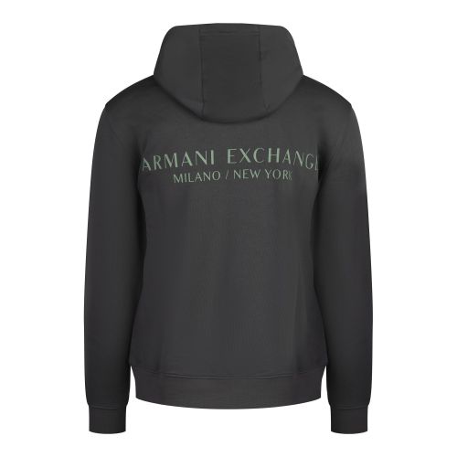Armani Exchange Hoodie Mens Green Centre Logo Hoodie