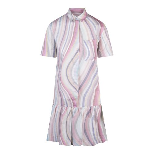 PS Paul Smith Dress Womens Multi Colour Faded Swirl Shirt Dress