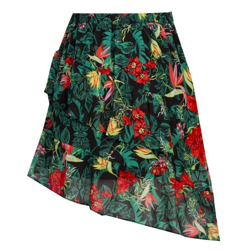 Womens Black/Green Vinema Amazonas Skirt 35857 by Vila from Hurleys