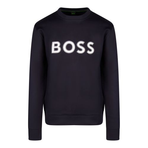 BOSS Green Mens Dark Blue Salbo 1 Sweatshirt