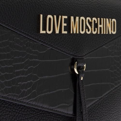 Womens Black Textured Saddle Crossbody Bag 75554 by Love Moschino from Hurleys