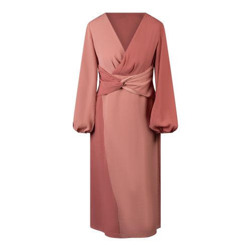 Womens	Terracotta/Rose Friena Knot Contrast Dress 137602 by Pretty Lavish from Hurleys