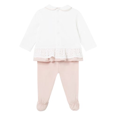 Mayoral Set Baby Nude Pink Butterfly Top + Leggings