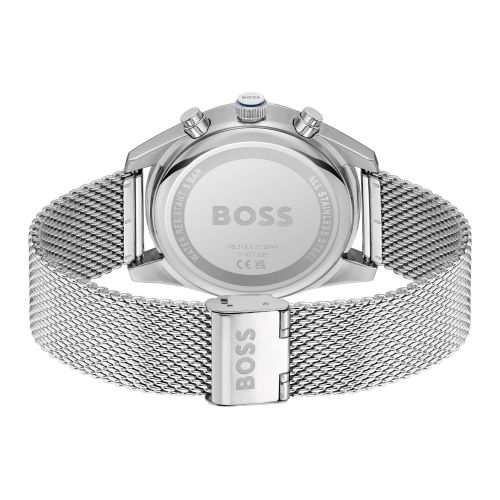 BOSS Watch Mens Silver/Gold/Blue Allure Bracelet Strap Watch