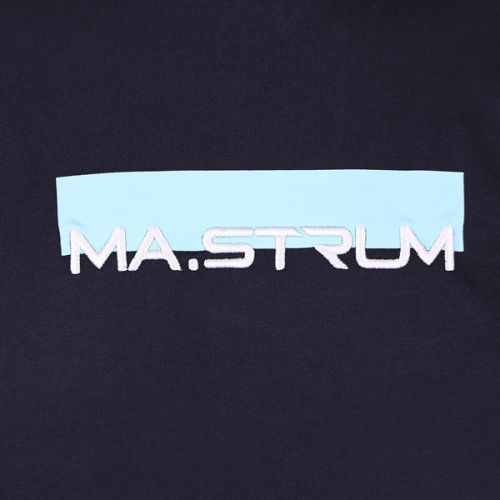 MA.STRUM T Shirt Mens Ink Navy/Sea Blue Block Print S/s T Shirt