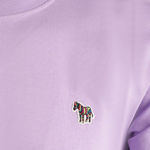 PS Paul Smith T Shirt Mens Lilac Zebra Badge Reg Fit S/s T Shirt