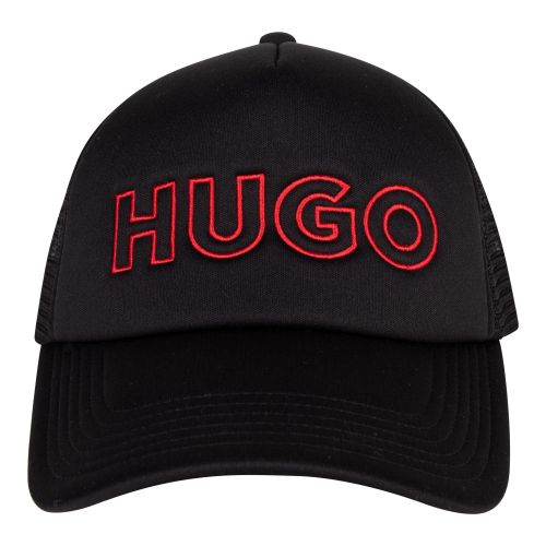 HUGO Cap Mens Black Lacey Cap 