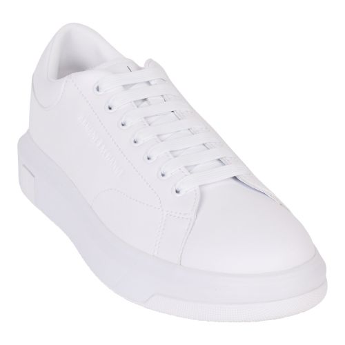 Armani Exchange Trainers Mens White Branded Cupsole Trainers