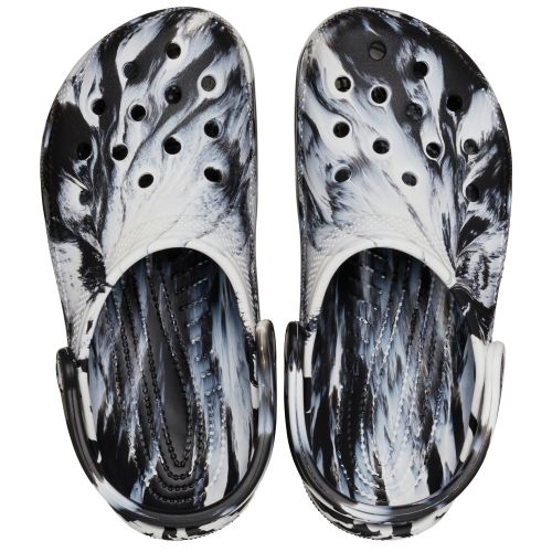 Crocs Clog Mens White/Black Classic Marbled Clog