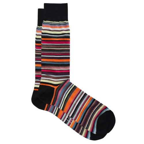 Mens Black Farley Stripe Socks 136173 by PS Paul Smith from Hurleys