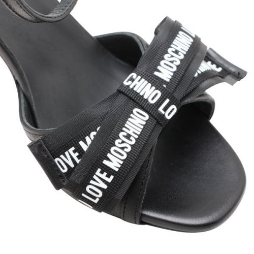 Love Moschino Heels Womens Black Logo Sandals 